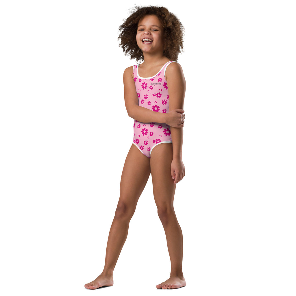 SUCCESS WIRE Power Flower Pink Swimsuit for Little Girls (2T-7)