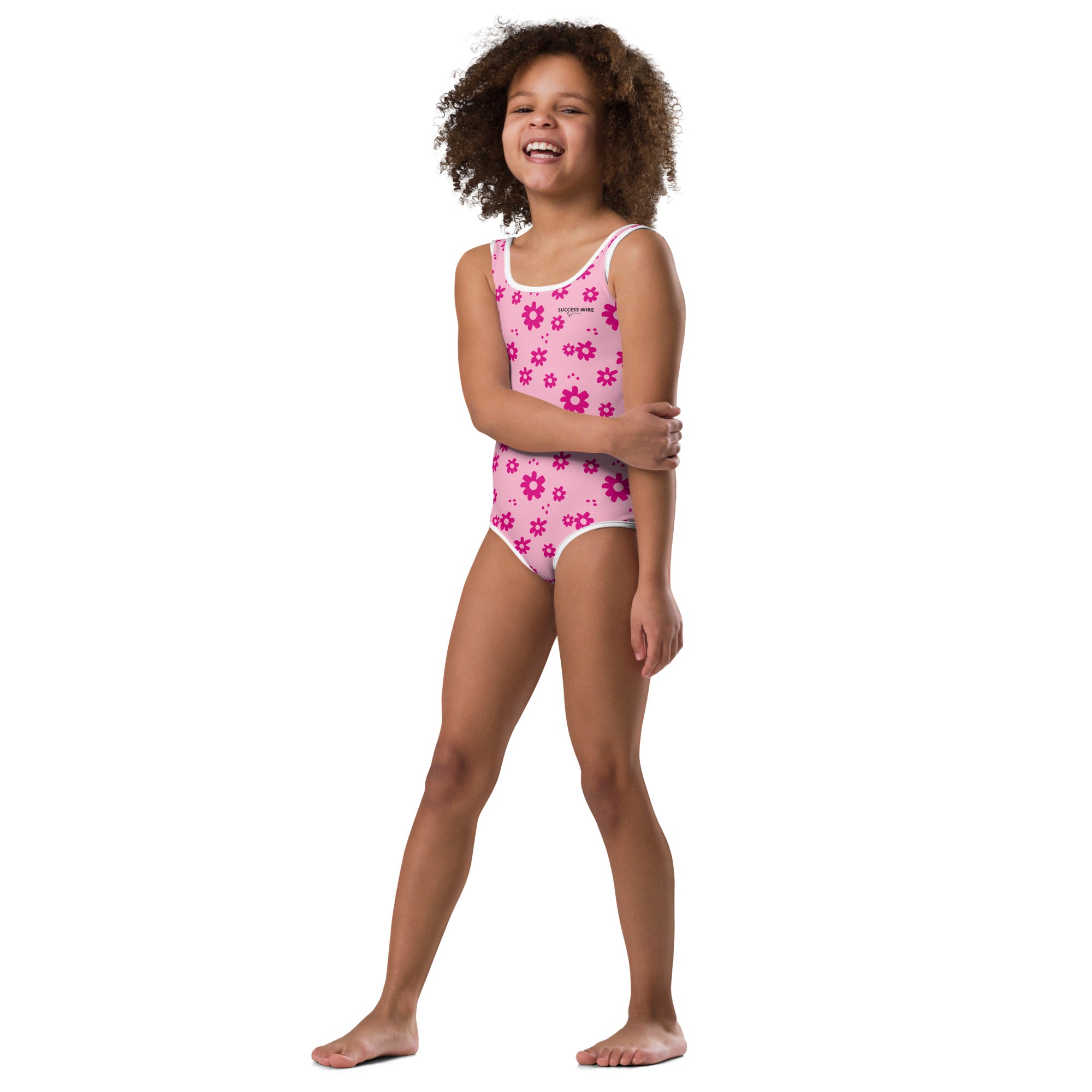 SUCCESS WIRE Power Flower Pink Swimsuit for Little Girls (2T-7)