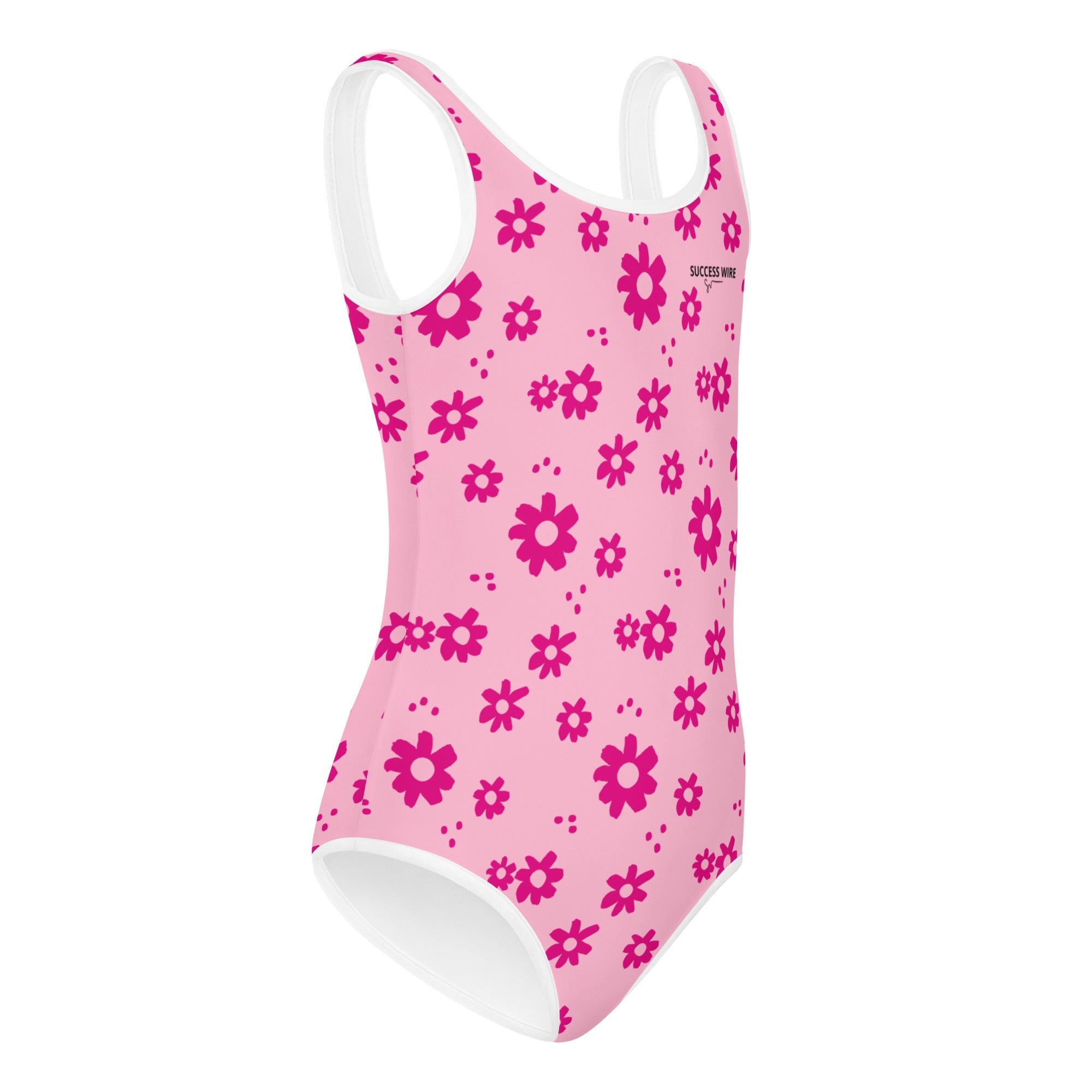 SUCCESS WIRE Power Flower Pink Swimsuit for Little Girls (2T-7)