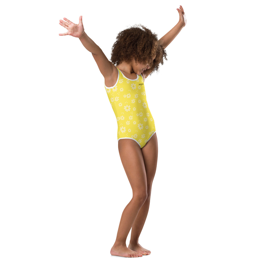 SUCCESS WIRE Power Flower Yellow Swimsuit for Little Girls (2T-7)