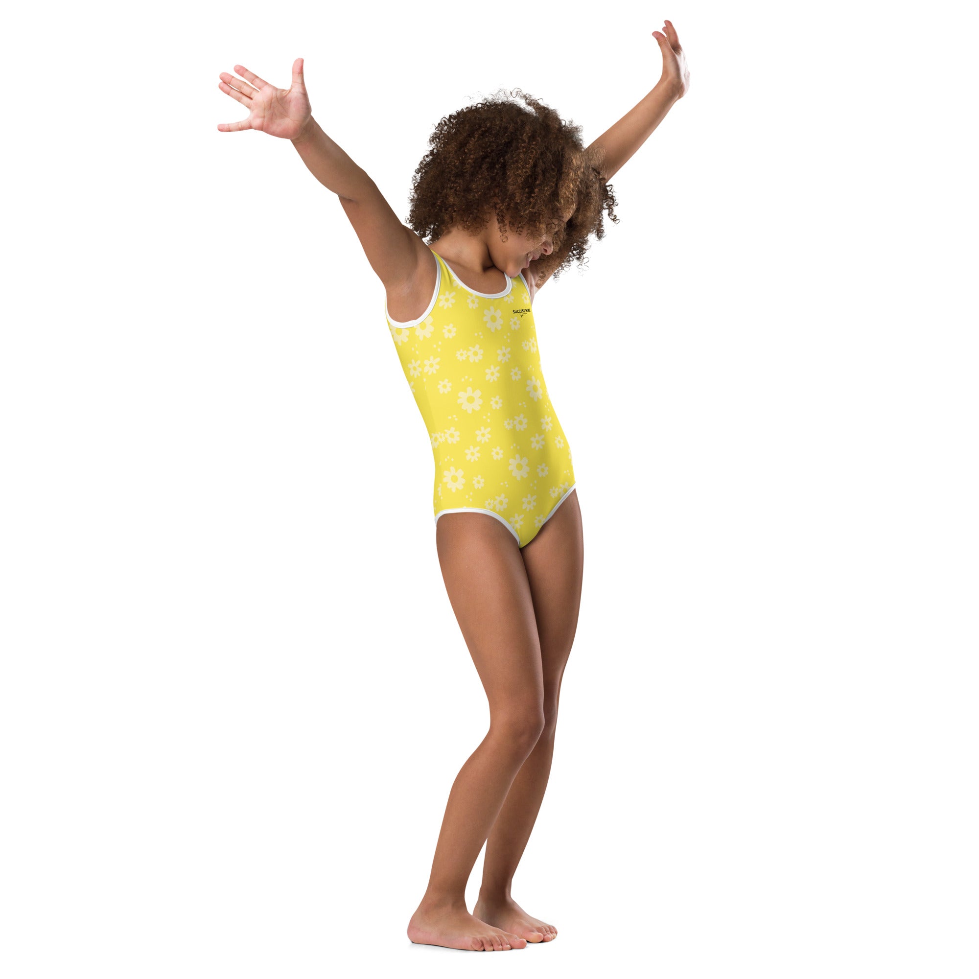 SUCCESS WIRE Power Flower Yellow Swimsuit for Little Girls (2T-7)