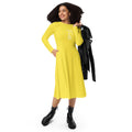 SUCCESS WIRE Inspirational FAITH Long Sleeve Midi Dress