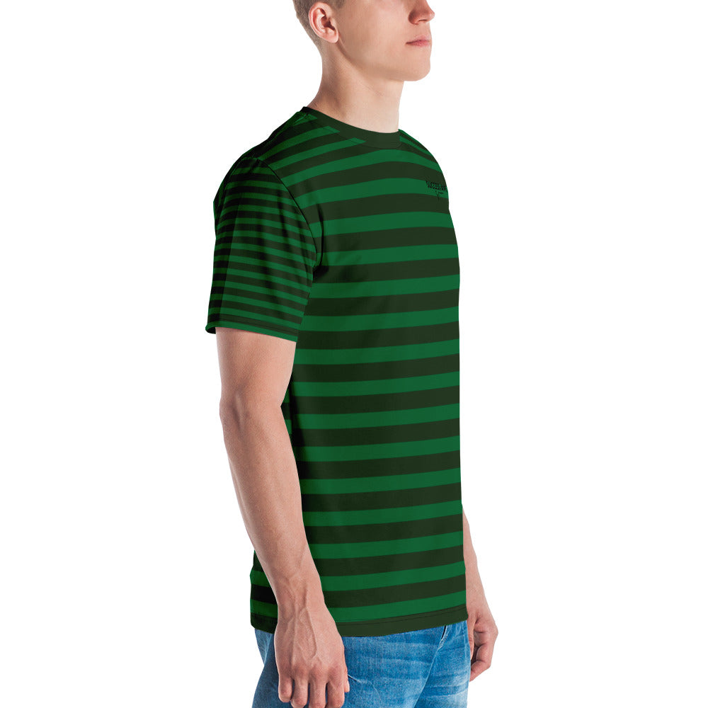 SUCCESS WIRE Green Power Stripe T-Shirt for Men