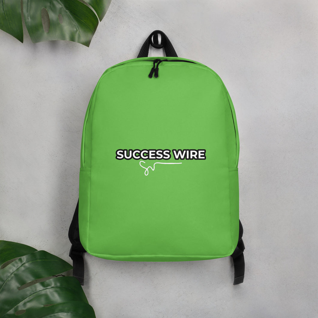 SUCCESS WIRE GOAL GETTER GREEN Minimalist Backpack