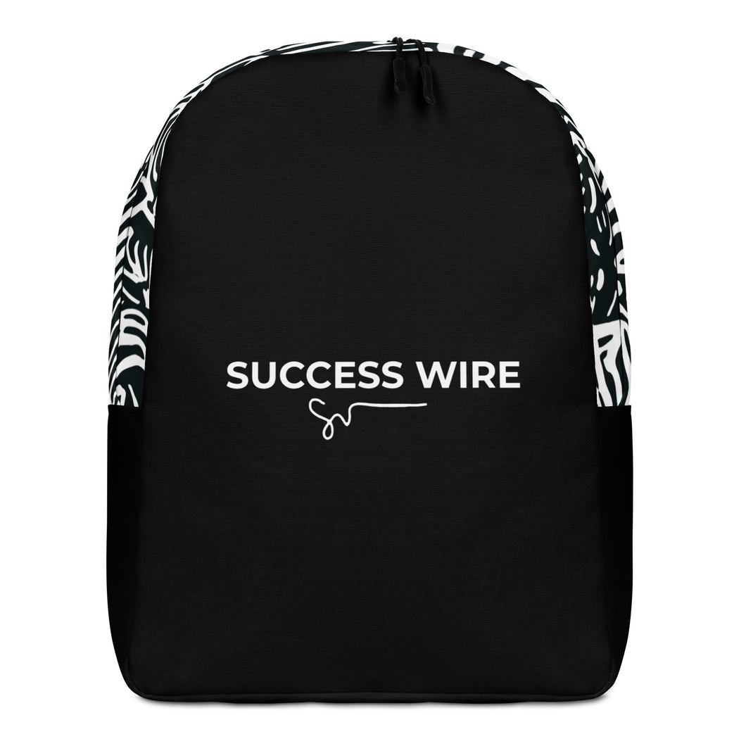 SUCCESS WIRE Zebra Print Minimalist Backpack