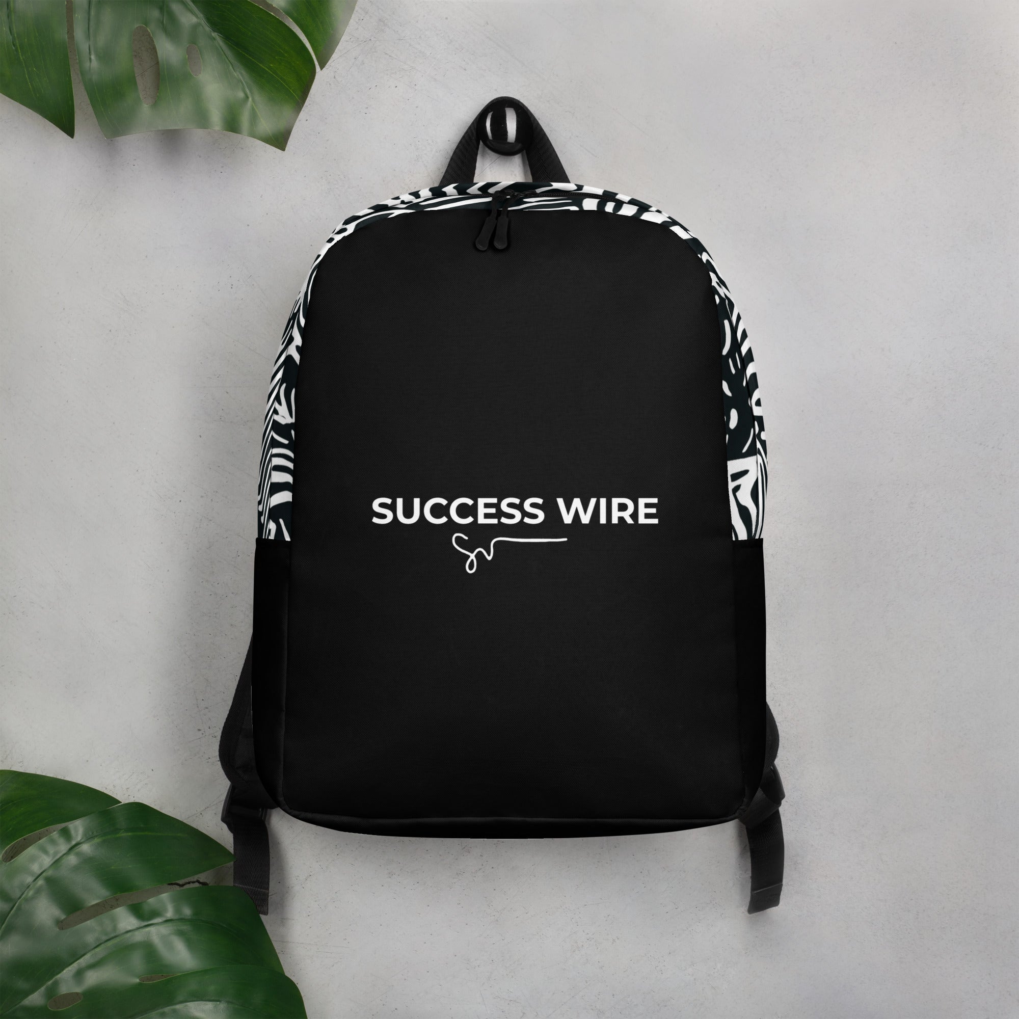 SUCCESS WIRE Zebra Print Minimalist Backpack