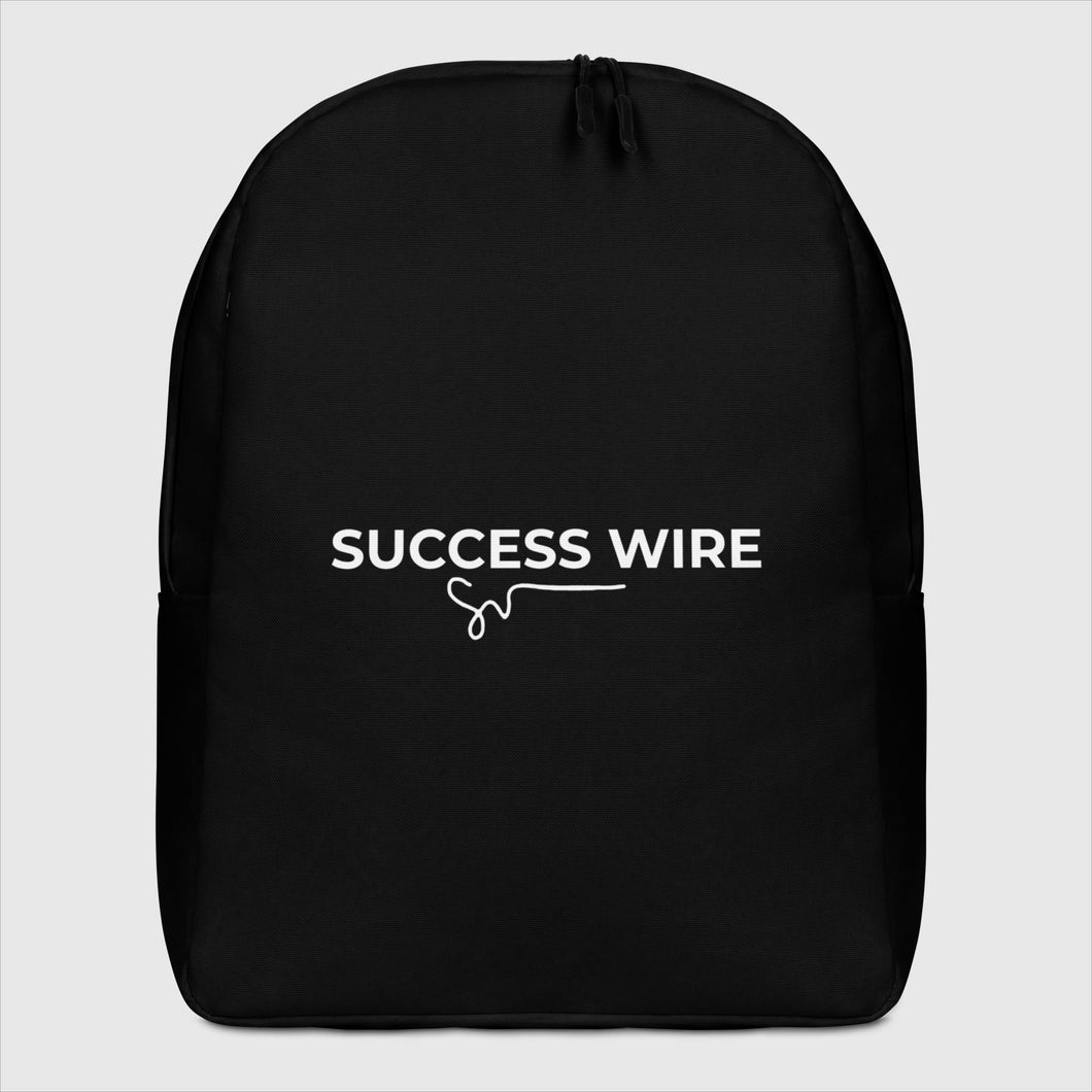 SUCCESS WIRE Classic Black  Minimalist Backpack