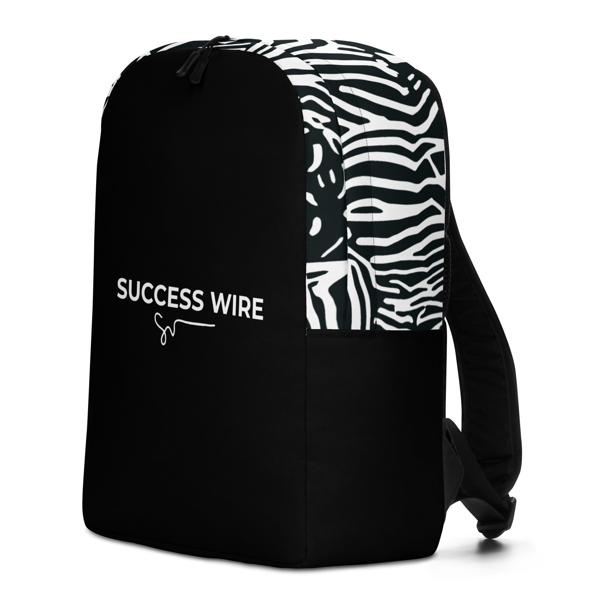 SUCCESS WIRE Zebra Print Minimalist Backpack