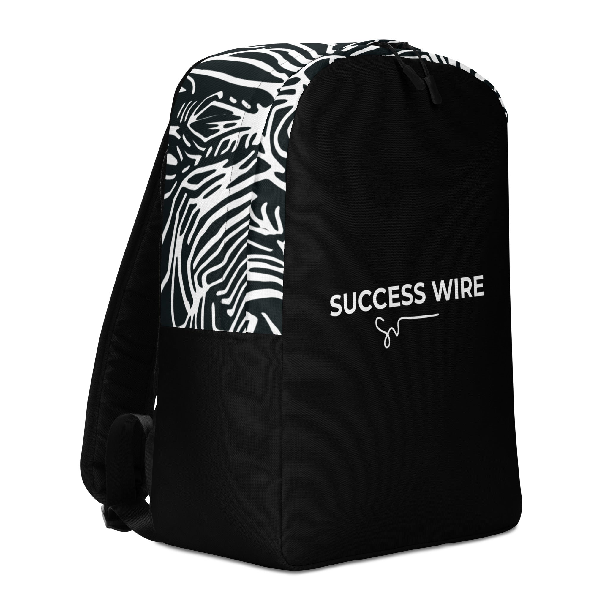 SUCCESS WIRE Zebra Print Minimalist Backpack