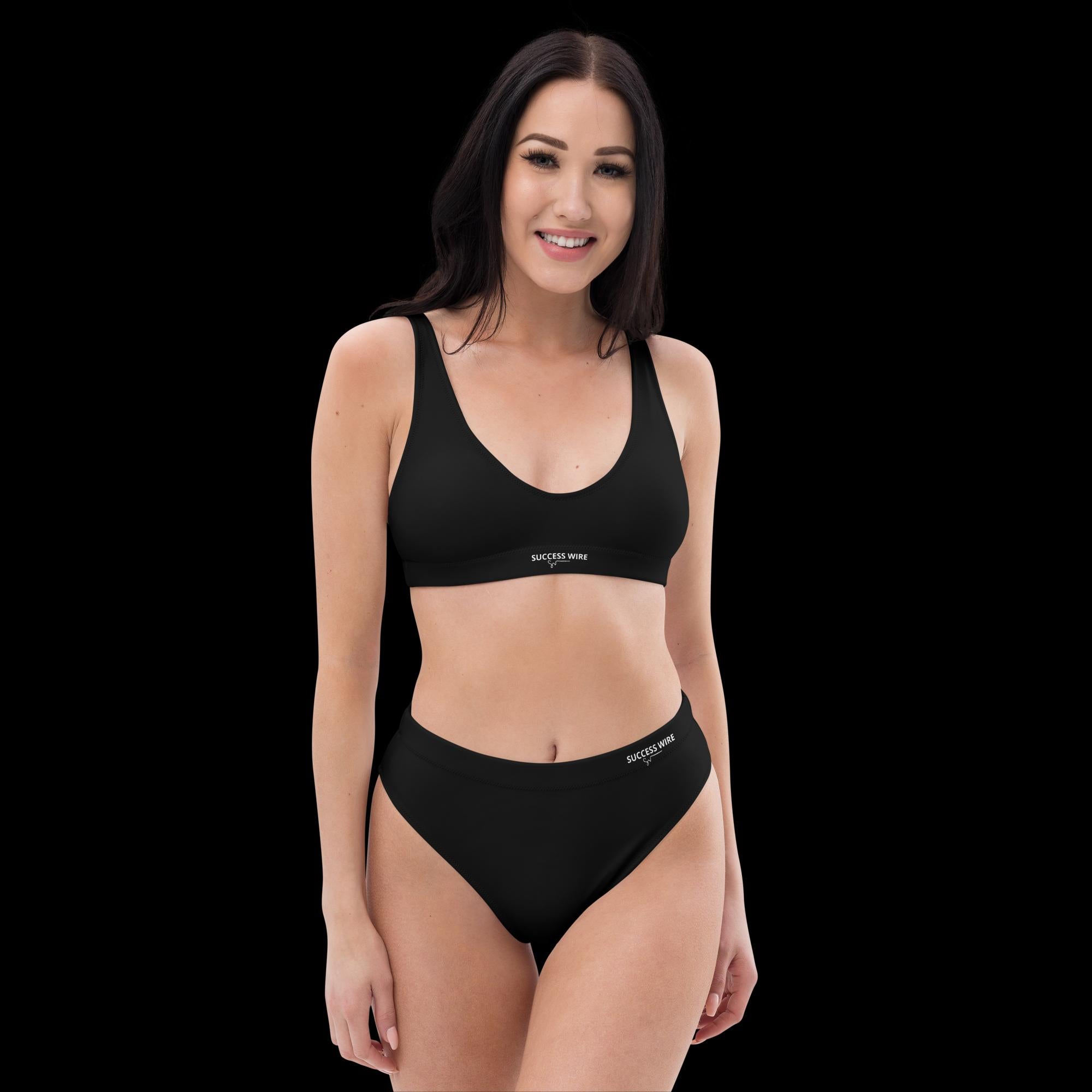 SUCCESS WIRE Black High-Waisted Bikini Swimwear for Women