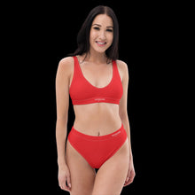 Load image into Gallery viewer, SUCCESS WIRE Alizarin Red High-Waisted Bikini Swimwear for Women
