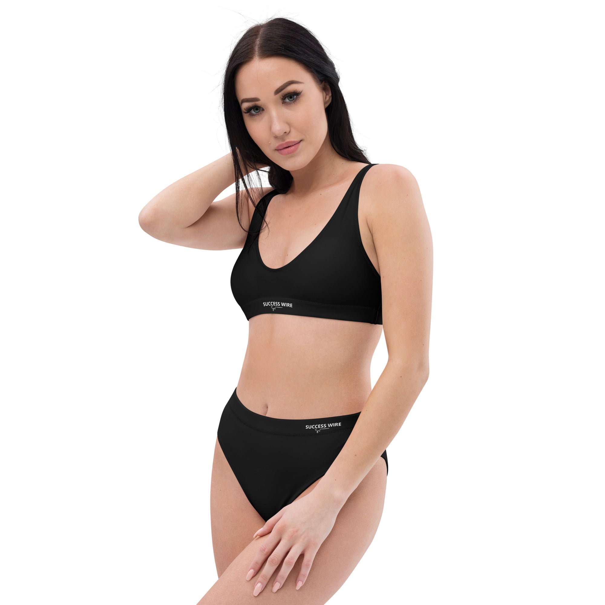 SUCCESS WIRE Black High-Waisted Bikini Swimwear for Women