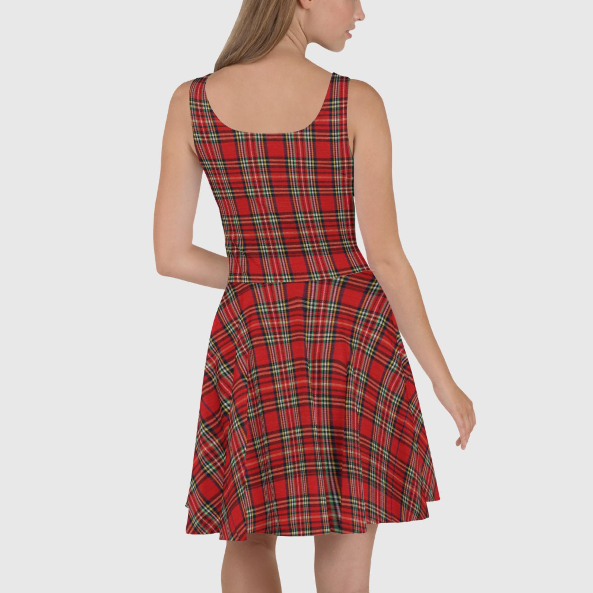 SUCCESS WIRE Black Front/Plaid Dress for Women