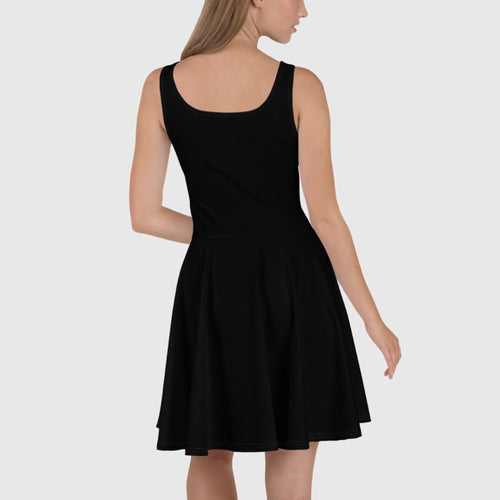 SUCCESS WIRE Black Skater Dress for Women