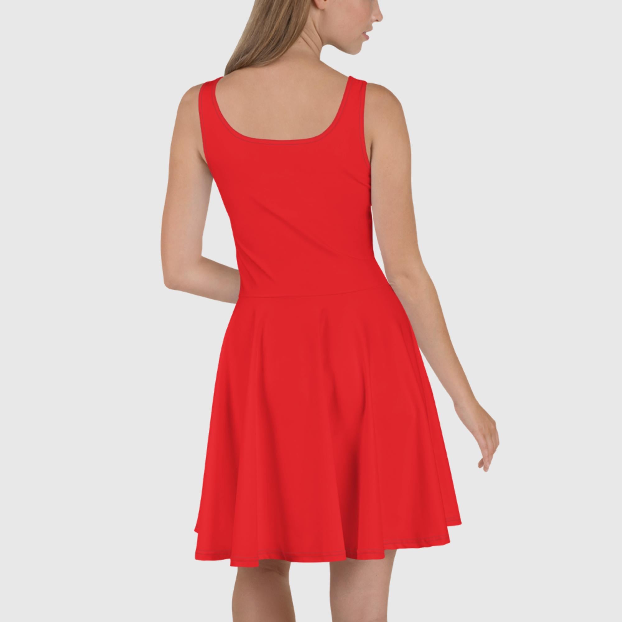 SUCCESS WIRE Alizarin Red Skater Dress for Women
