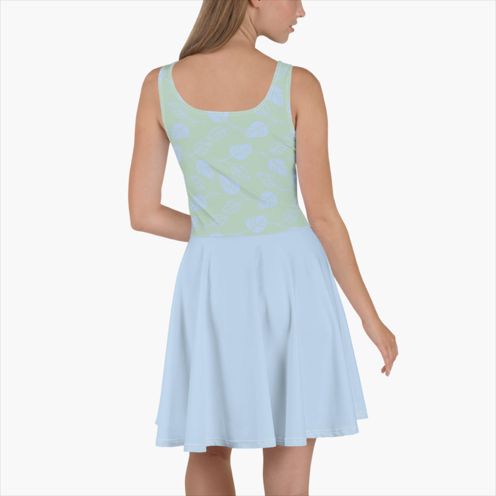 SUCCESS WIRE Signature Sky Blue Leaf Pattern Skater