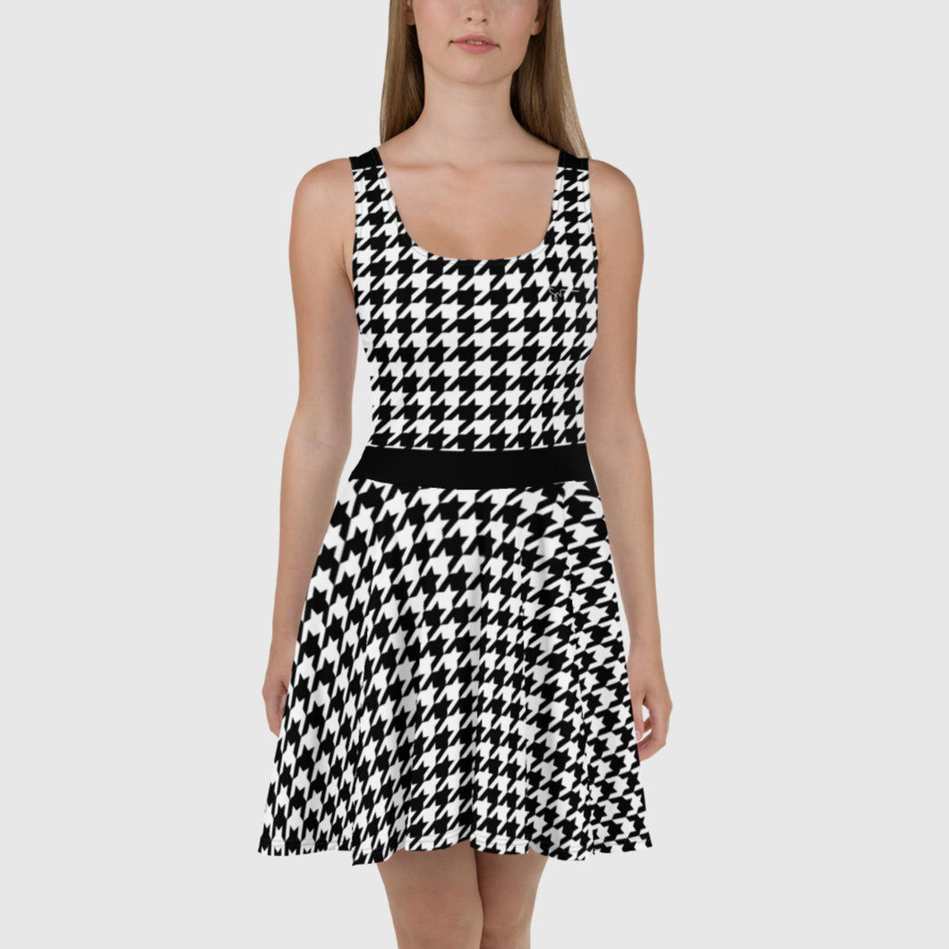 SUCCESS WIRE Houndstooth Skater Dress for Women