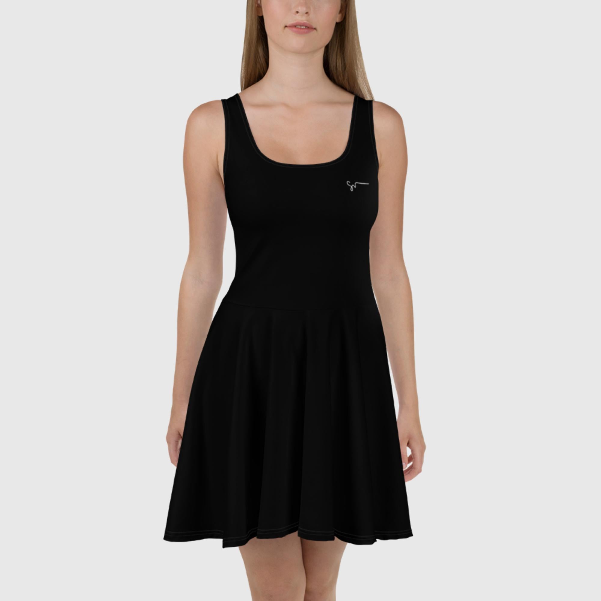 SUCCESS WIRE Black Skater Dress for Women