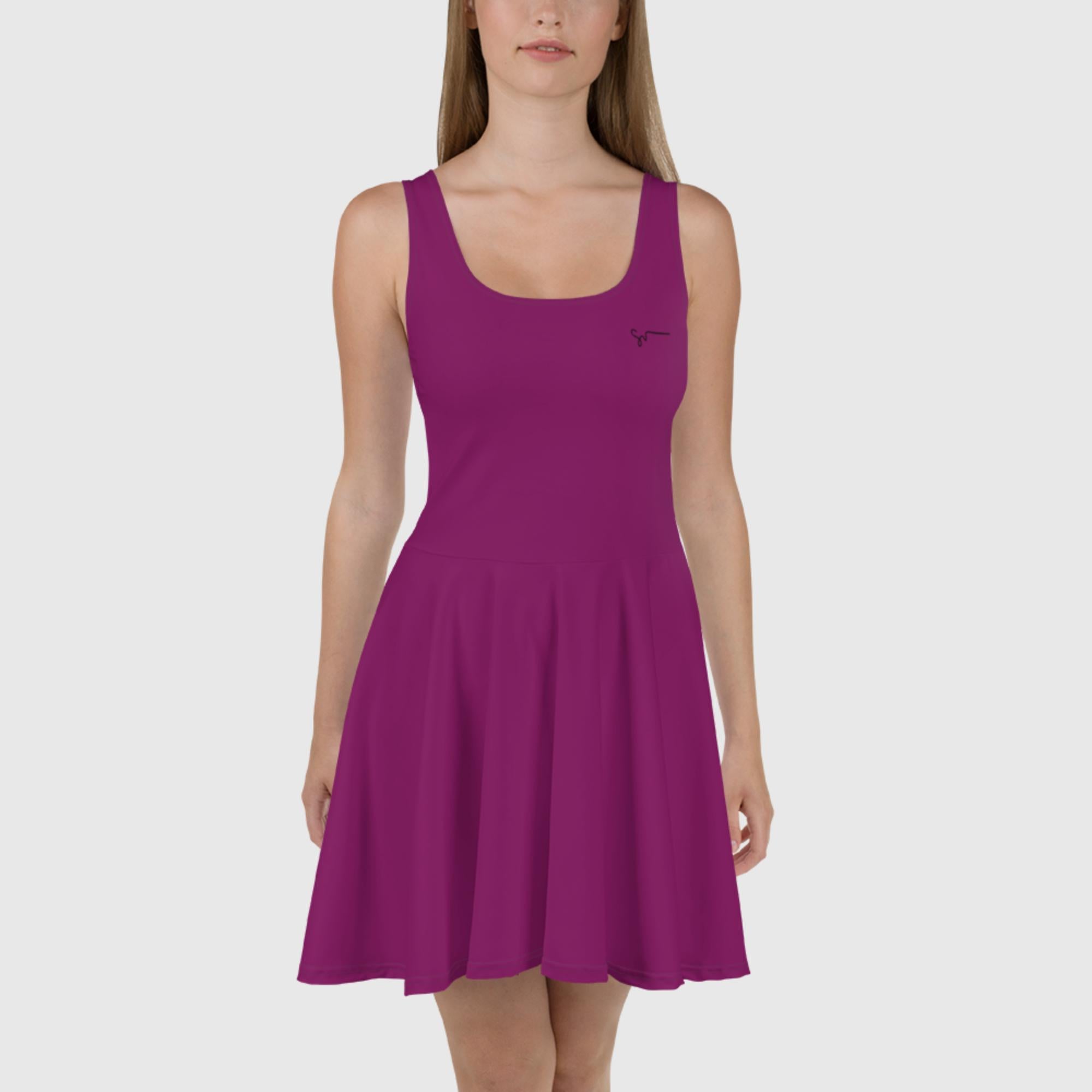 SUCCESS WIRE Eggplant Skater Dress for Women