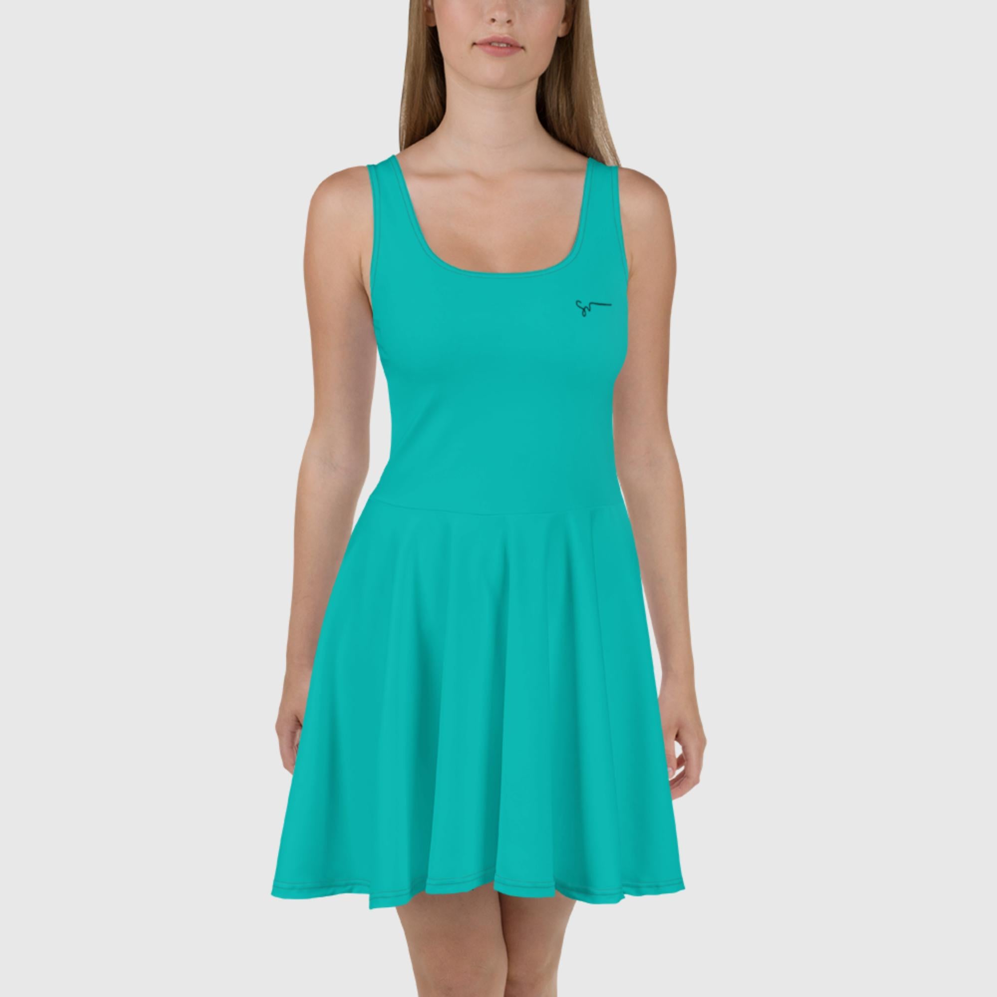 SUCCESS WIRE Iris Blue Skater Dress for Women