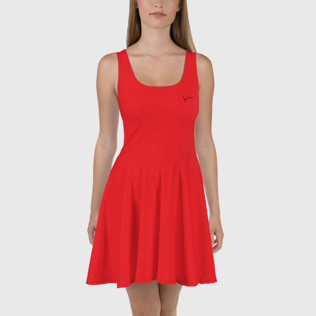 SUCCESS WIRE Alizarin Red Skater Dress for Women