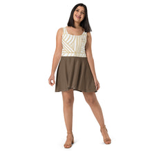 Load image into Gallery viewer, SUCCESS WIRE Cocoa Brown Skater Dress for Women
