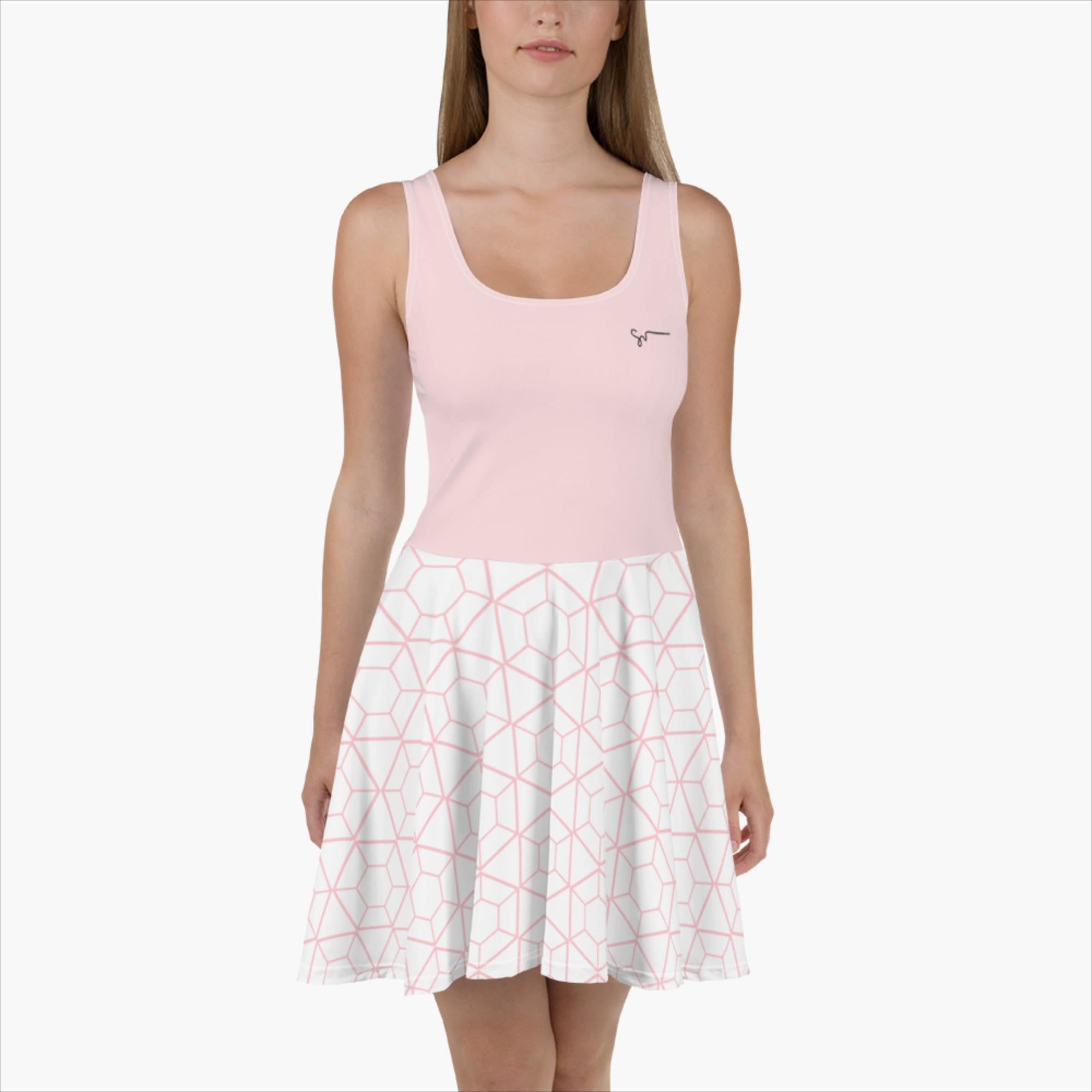 SUCCESS WIRE Signature Pleasantly Pink Geometric Pattern Skater