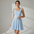 SUCCESS WIRE Sky Blue Skater Dress for Women