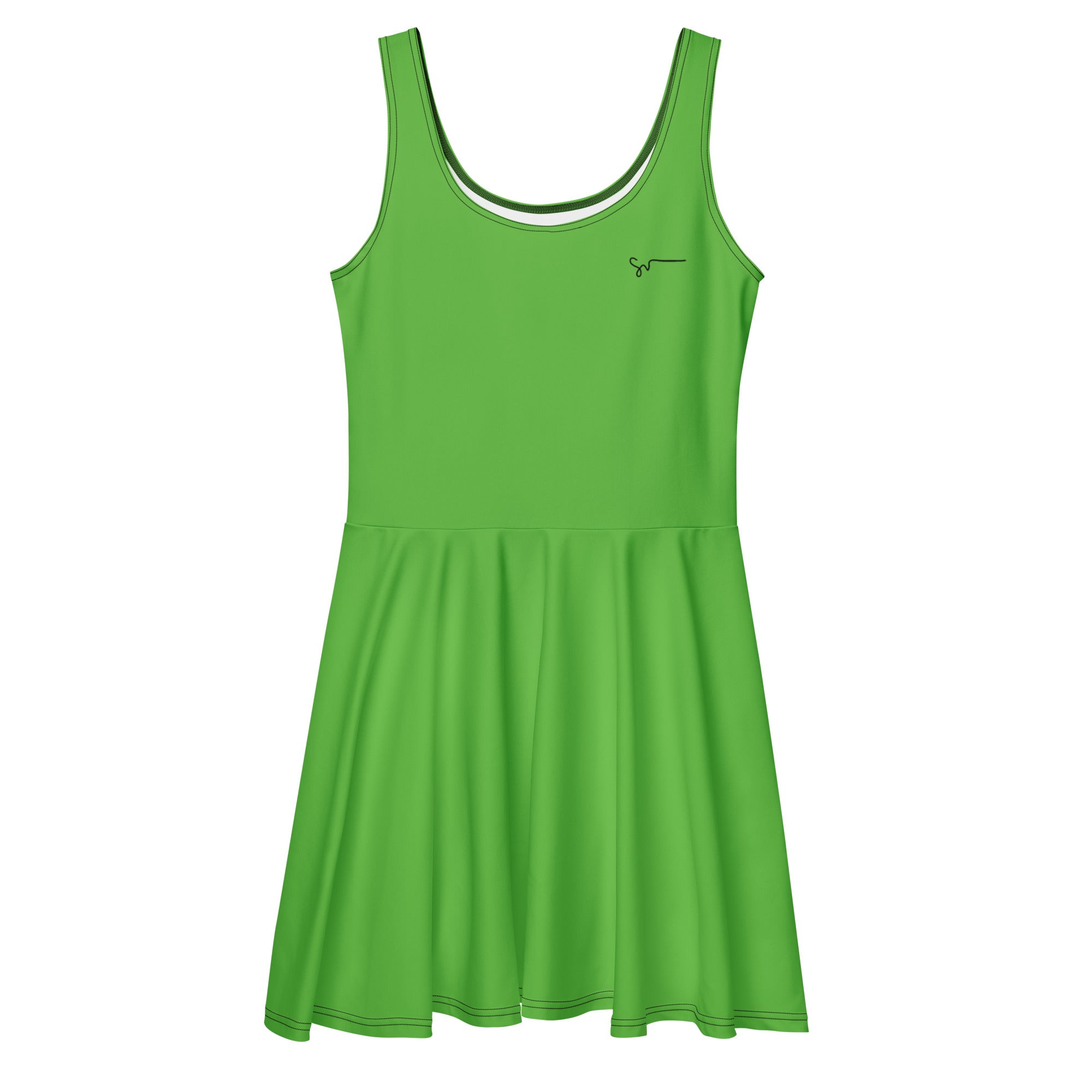 SUCCESS WIRE Kelly Green Skater Dress for Women