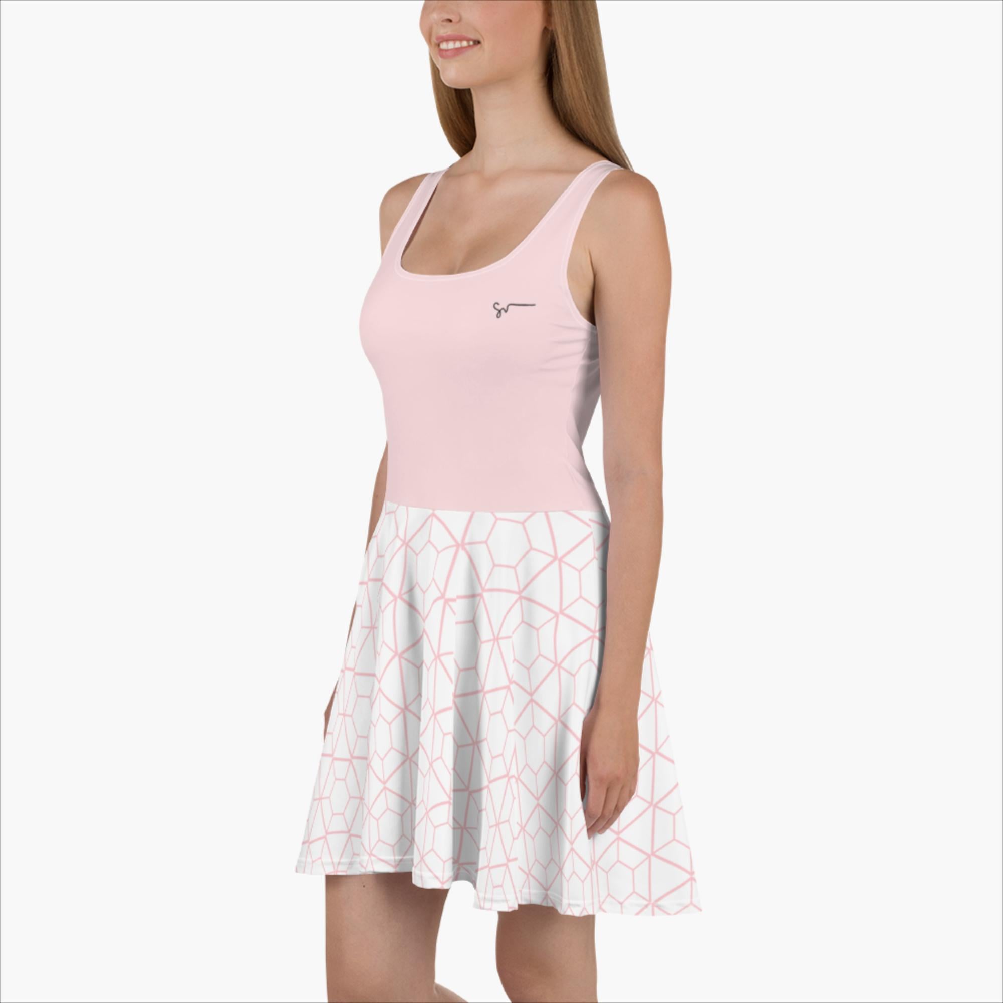SUCCESS WIRE Signature Pleasantly Pink Geometric Pattern Skater