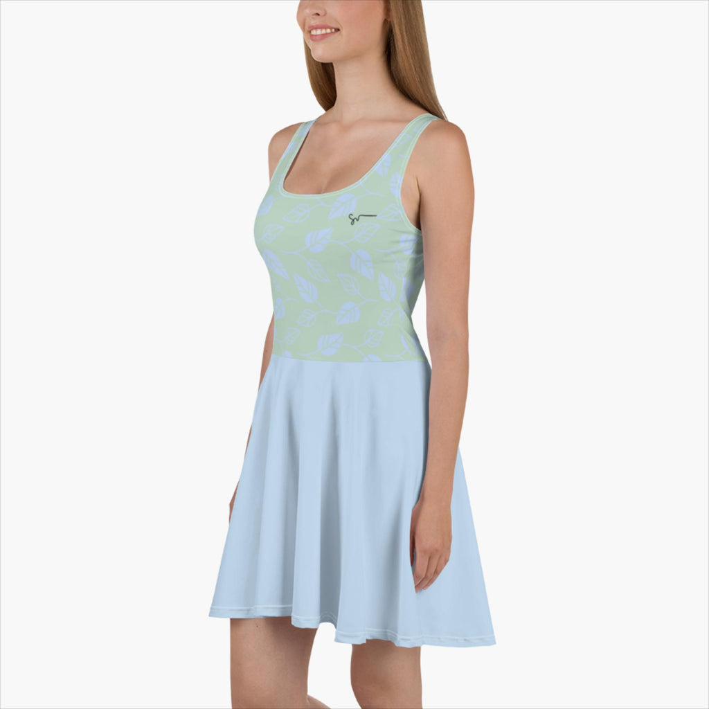 SUCCESS WIRE Signature Sky Blue Leaf Pattern Skater