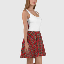 Load image into Gallery viewer, SUCCESS WIRE White Front/Plaid Skater Dress for Women
