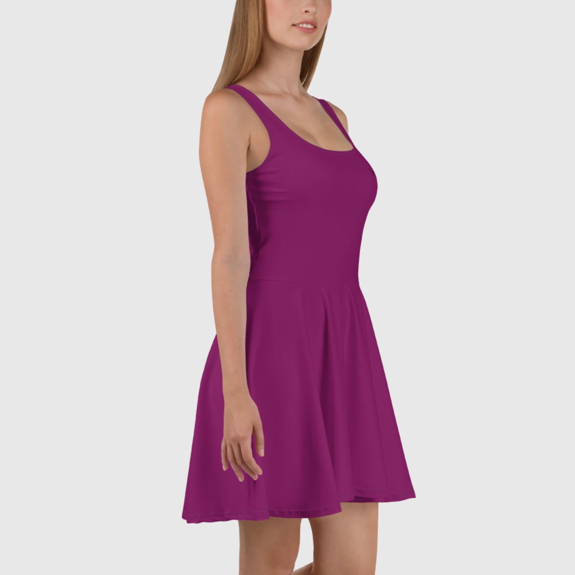SUCCESS WIRE Eggplant Skater Dress for Women