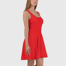 Load image into Gallery viewer, SUCCESS WIRE Alizarin Red Skater Dress for Women
