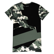 Load image into Gallery viewer, SUCCESS WIRE Abstract Camo T-shirt Dress for Women
