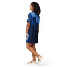 Load image into Gallery viewer, SUCCESS WIRE Jordy Blue Abstract T-shirt dress for Women
