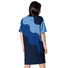 Load image into Gallery viewer, SUCCESS WIRE Jordy Blue Abstract T-shirt dress for Women
