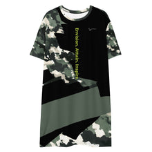 Load image into Gallery viewer, SUCCESS WIRE Abstract Camo T-shirt Dress for Women
