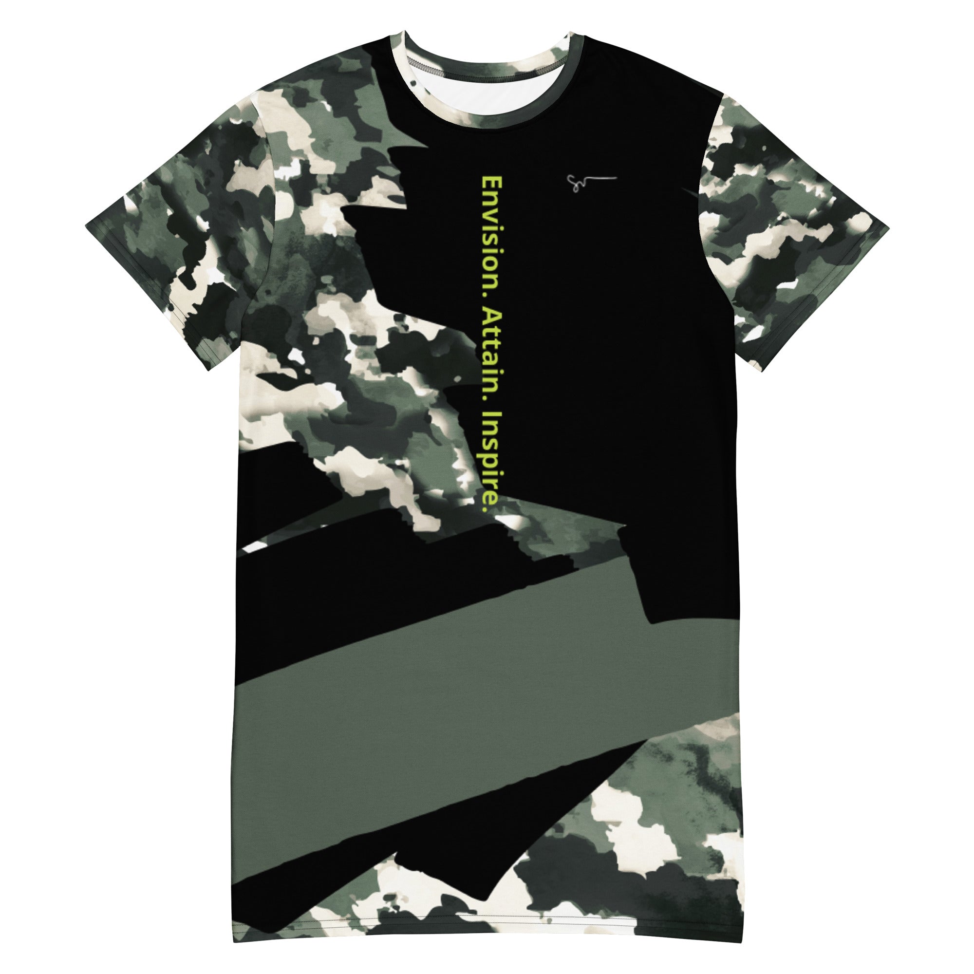 SUCCESS WIRE Abstract Camo T-shirt Dress for Women