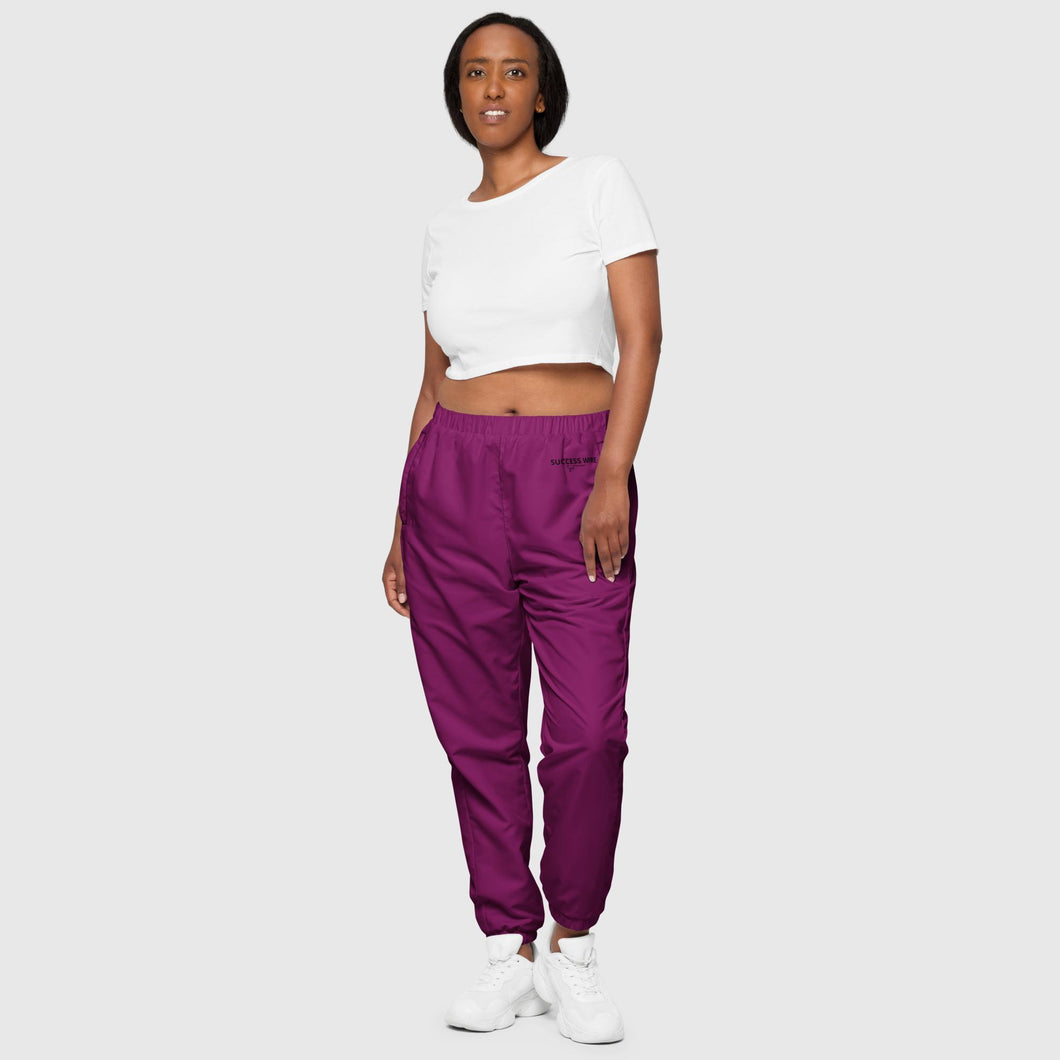 SUCCESS WIRE Men's and Women's Unisex Track Pants (Eggplant Purple)