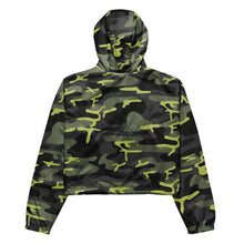 Load image into Gallery viewer, SUCCESS WIRE Camo Turbo Charge Cropped Windbreaker for Women (Black Logo)
