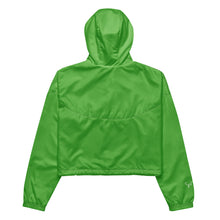 Load image into Gallery viewer, SUCCESS WIRE Progressive Green Cropped Windbreaker for Women (White Logo)
