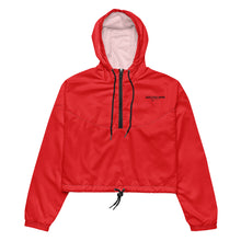 Load image into Gallery viewer, SUCCESS WIRE Extreme Red Cropped Windbreaker for Women (Black Logo)
