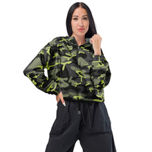 Load image into Gallery viewer, SUCCESS WIRE Camo Turbo Charge Cropped Windbreaker for Women (Black Logo)
