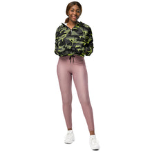 Load image into Gallery viewer, SUCCESS WIRE Camo Turbo Charge Cropped Windbreaker for Women (Black Logo)
