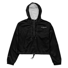 Load image into Gallery viewer, SUCCESS WIRE Powerpack Black Cropped Windbreaker for Women (White Logo)
