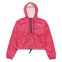 Load image into Gallery viewer, SUCCESS WIRE Pretty in Pink Passion Cropped Windbreaker for Women (White Logo)
