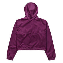 Load image into Gallery viewer, SUCCESS WIRE Eggplant Purple Boost Cropped Windbreaker for Women (Black Logo)
