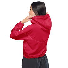 Load image into Gallery viewer, SUCCESS WIRE Crimson Red Cropped Windbreaker for Women
