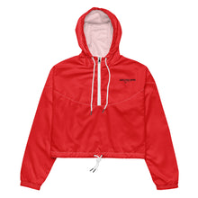 Load image into Gallery viewer, SUCCESS WIRE Extreme Red Cropped Windbreaker for Women (Black Logo)
